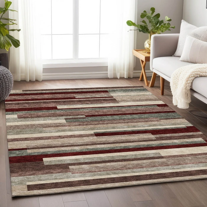 Addison Mayfield Red AMF956 - 8ft. Round Rug