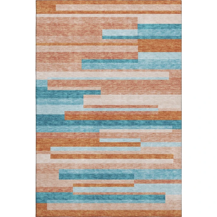 Addison Mayfield Orange AMF956 - 8ft. Round Rug