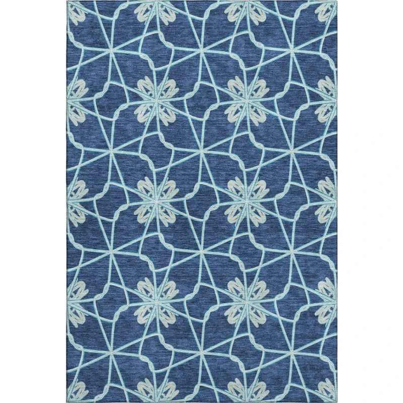 Addison Mayfield Blue AMF958 - 8ft. Round Rug