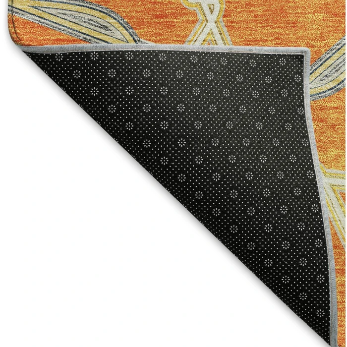 Addison Mayfield Orange AMF959 - 8ft. Round Rug