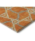 Addison Mayfield Orange AMF959 - 8ft. Round Rug