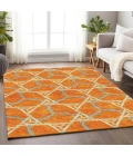 Addison Mayfield Orange AMF959 - 8ft. Round Rug