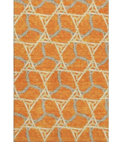 Addison Mayfield Orange AMF959 - 8ft. Round Rug
