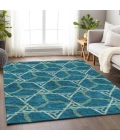 Addison Mayfield Teal AMF959 - 8ft. Round Rug