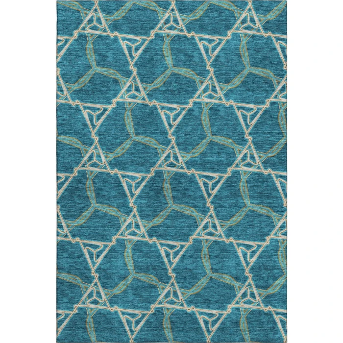 Addison Mayfield Teal AMF959 - 8ft. Round Rug