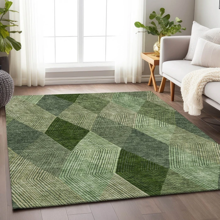 Addison Mayfield Green AMF962 2ft. 3in. x 7ft. 6in. Rect. Rug