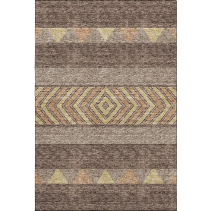 Addison Mayfield Brown AMF965 - 8ft. Round Rug