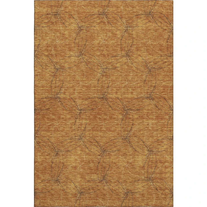Addison Mayfield Orange AMF968 - 8ft. Round Rug