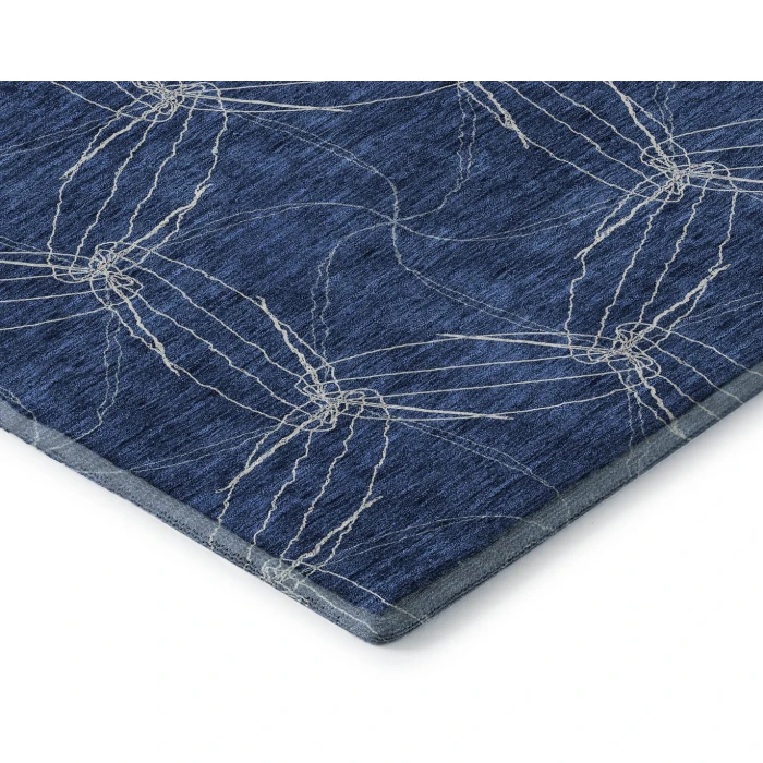 Addison Mayfield Blue AMF968 - 8ft. Round Rug