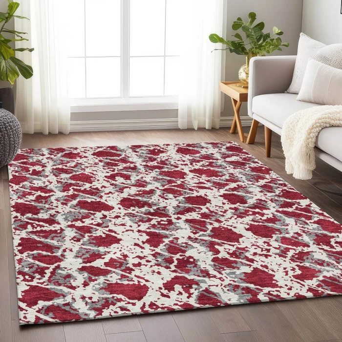 Addison Mayfield Red AMF969 - 8ft. Round Rug