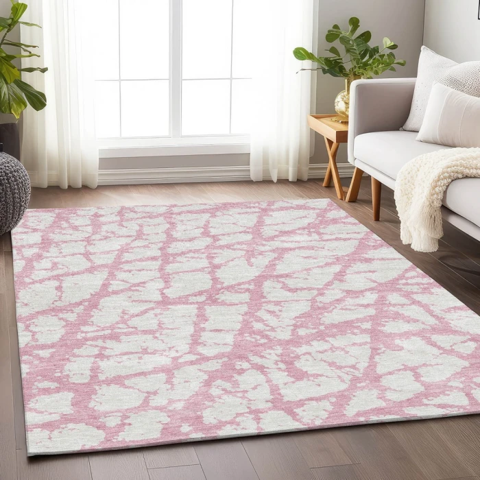 Addison Mayfield Pink AMF972 - 8ft. Round Rug