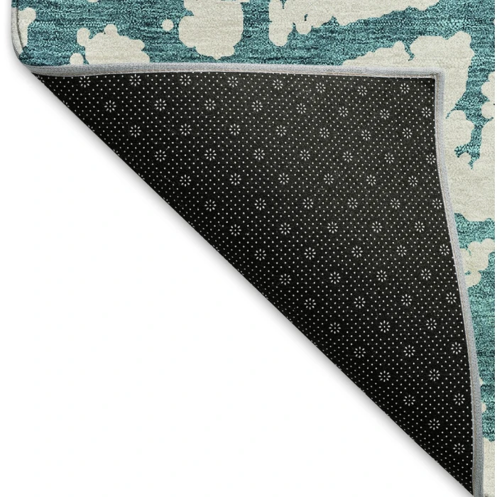 Addison Mayfield Teal AMF972 - 8ft. Round Rug