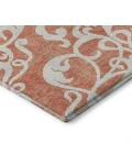 Addison Mayfield Orange AMF973 - 8ft. Round Rug