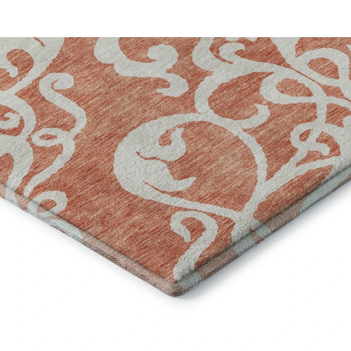 Addison Mayfield Orange AMF973 - 8ft. Round Rug