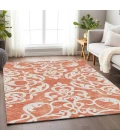Addison Mayfield Orange AMF973 - 8ft. Round Rug