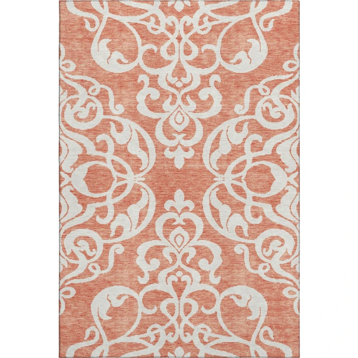 Addison Mayfield Orange AMF973 - 8ft. Round Rug