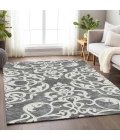 Addison Mayfield Gray AMF973 - 8ft. Round Rug