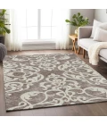Addison Mayfield Brown AMF973 - 8ft. Round Rug