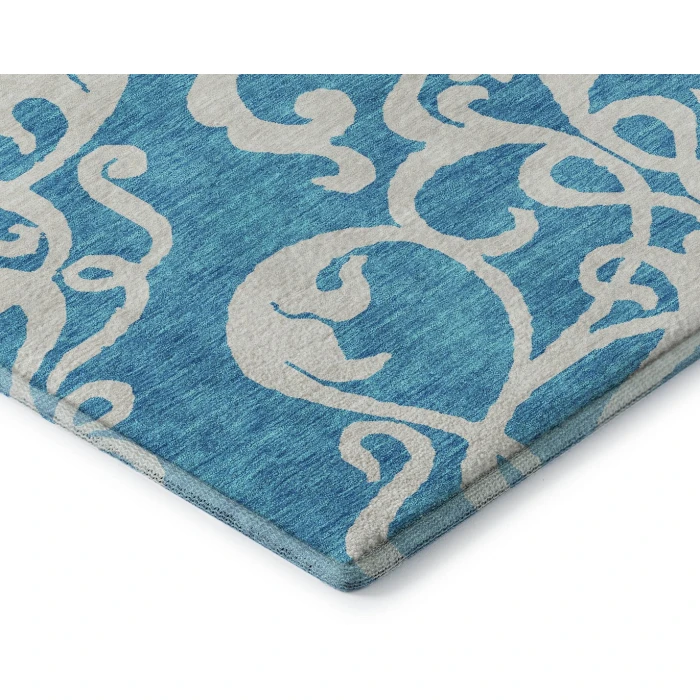Addison Mayfield Teal AMF973 - 8ft. Round Rug