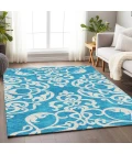 Addison Mayfield Teal AMF973 - 8ft. Round Rug