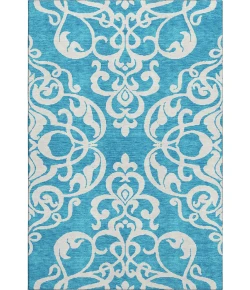 Addison Mayfield Teal AMF973 - 8ft. Round Rug