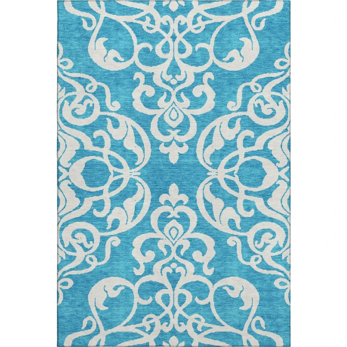 Addison Mayfield Teal AMF973 - 8ft. Round Rug