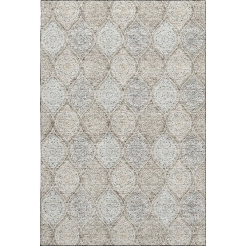 Addison Mayfield Brown AMF976 - 8ft. Round Rug