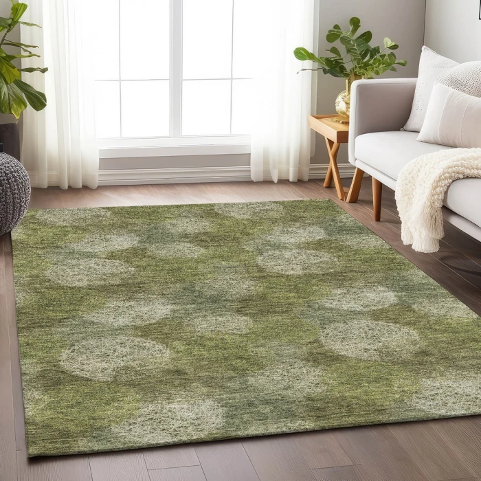 Addison Mayfield Green AMF977 - 8ft. Round Rug