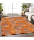 Addison Mayfield Orange AMF977 - 8ft. Round Rug
