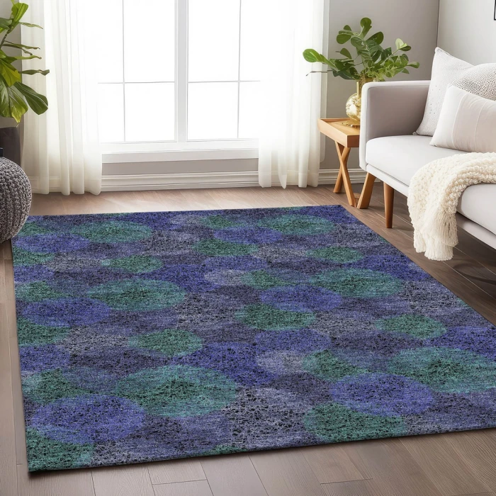 Addison Mayfield Purple AMF977 - 8ft. Round Rug