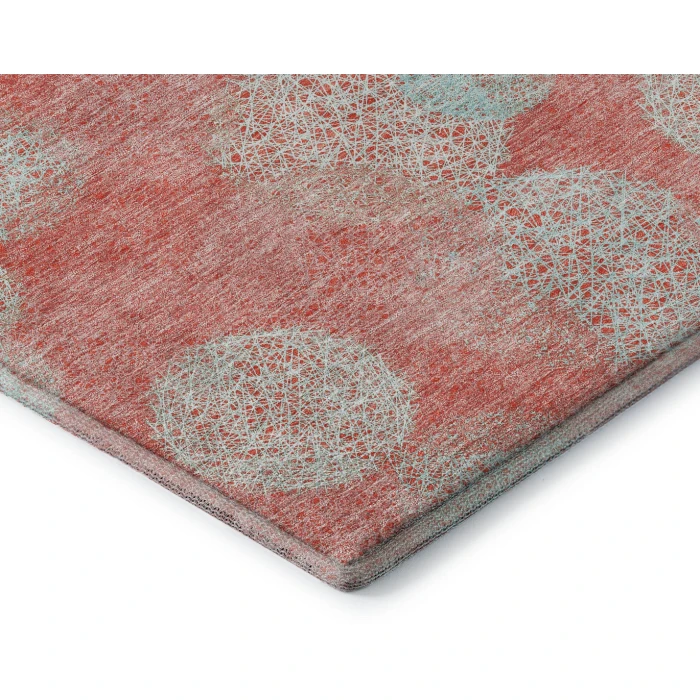 Addison Mayfield Orange AMF977 - 8ft. Round Rug