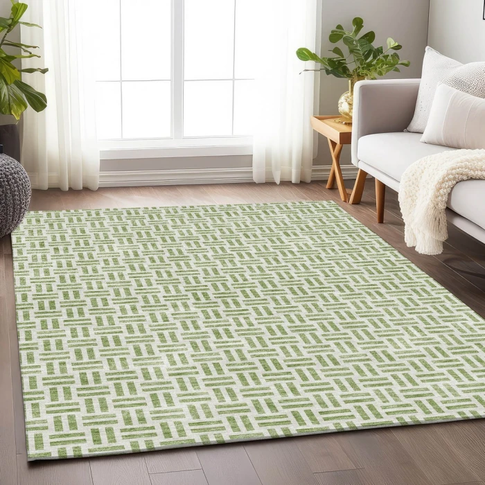 Addison Mayfield Green AMF978 - 8ft. Round Rug