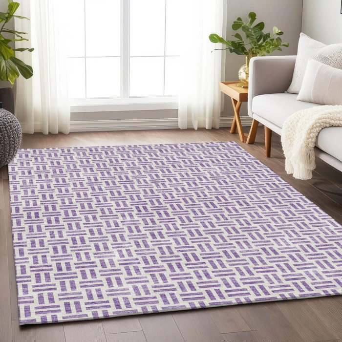 Addison Mayfield Purple AMF978 5ft. x 7ft. 6in. Rect. Rug