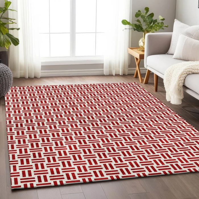 Addison Mayfield Red AMF978 9ft. x 12ft. Rect. Rug