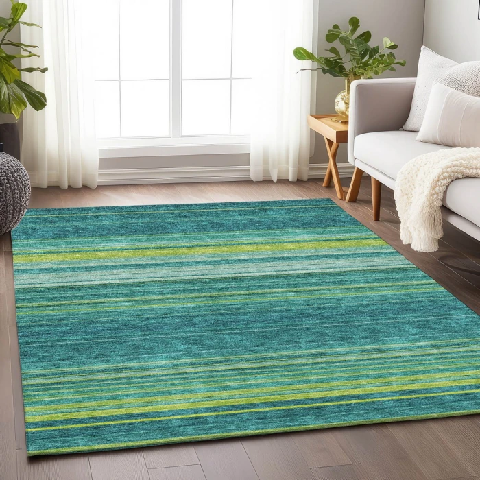 Addison Mayfield Teal AMF979 - 8ft. Round Rug