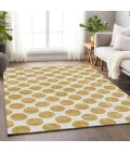 Addison Mayfield Gold AMF980 - 8ft. Round Rug