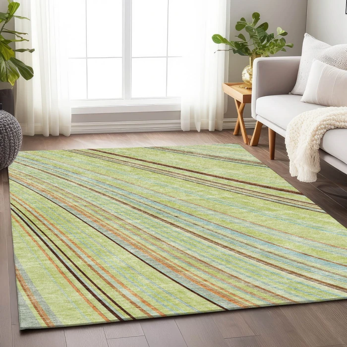 Addison Mayfield Green AMF981 - 8ft. Round Rug