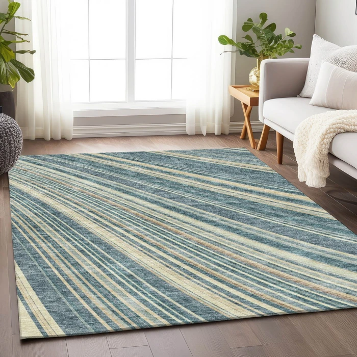 Addison Mayfield Blue AMF981 2ft. 3in. x 7ft. 6in. Rect. Rug