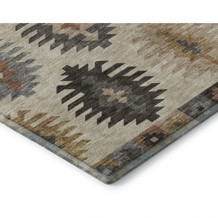 Addison Mayfield Brown AMF983 - 8ft. Round Rug