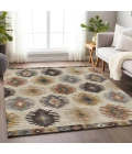 Addison Mayfield Brown AMF983 - 8ft. Round Rug