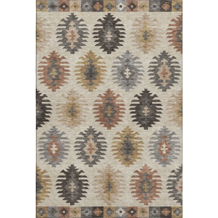 Addison Mayfield Brown AMF983 - 8ft. Round Rug