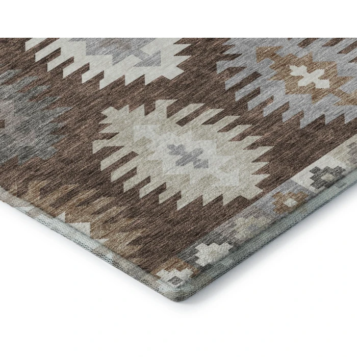 Addison Mayfield Brown AMF983 - 8ft. Round Rug