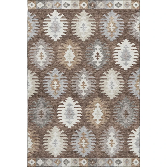 Addison Mayfield Brown AMF983 - 8ft. Round Rug