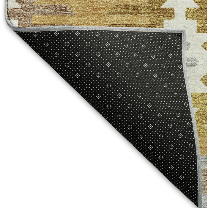 Addison Mayfield Gold AMF983 - 8ft. Round Rug