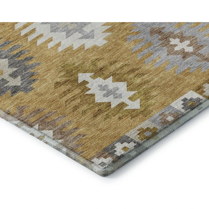 Addison Mayfield Gold AMF983 - 8ft. Round Rug