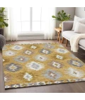 Addison Mayfield Gold AMF983 - 8ft. Round Rug