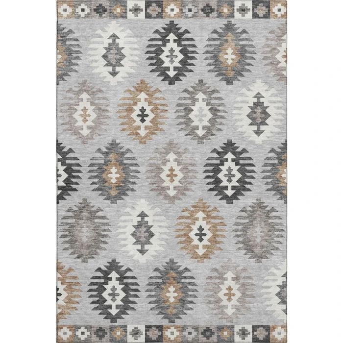 Addison Mayfield Gray AMF983 - 8ft. Round Rug