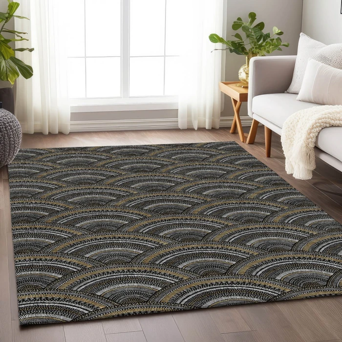 Addison Mayfield Black AMF984 2ft. 3in. x 7ft. 6in. Rect. Rug