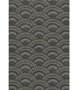Addison Mayfield Black AMF984 - 8ft. Round Rug