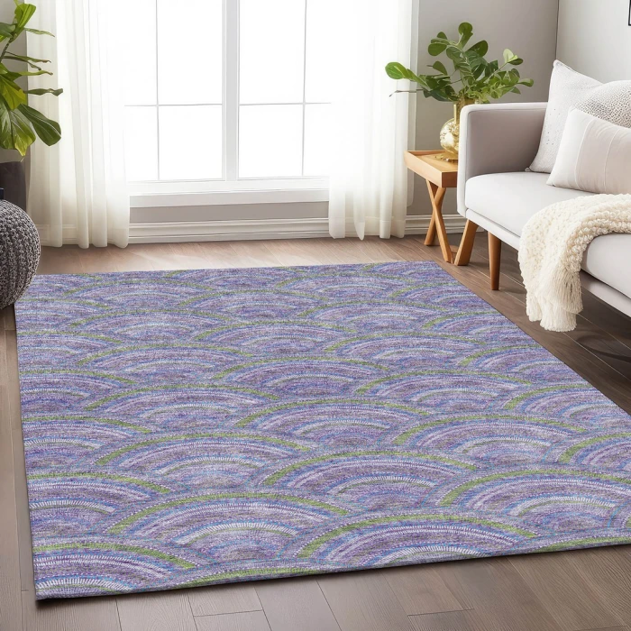 Addison Mayfield Purple AMF984 2ft. 3in. x 7ft. 6in. Rect. Rug